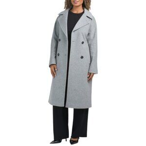 TARDIA Made In Italy Virgin Wool Cashmere Blend Long Double Breasted Coat